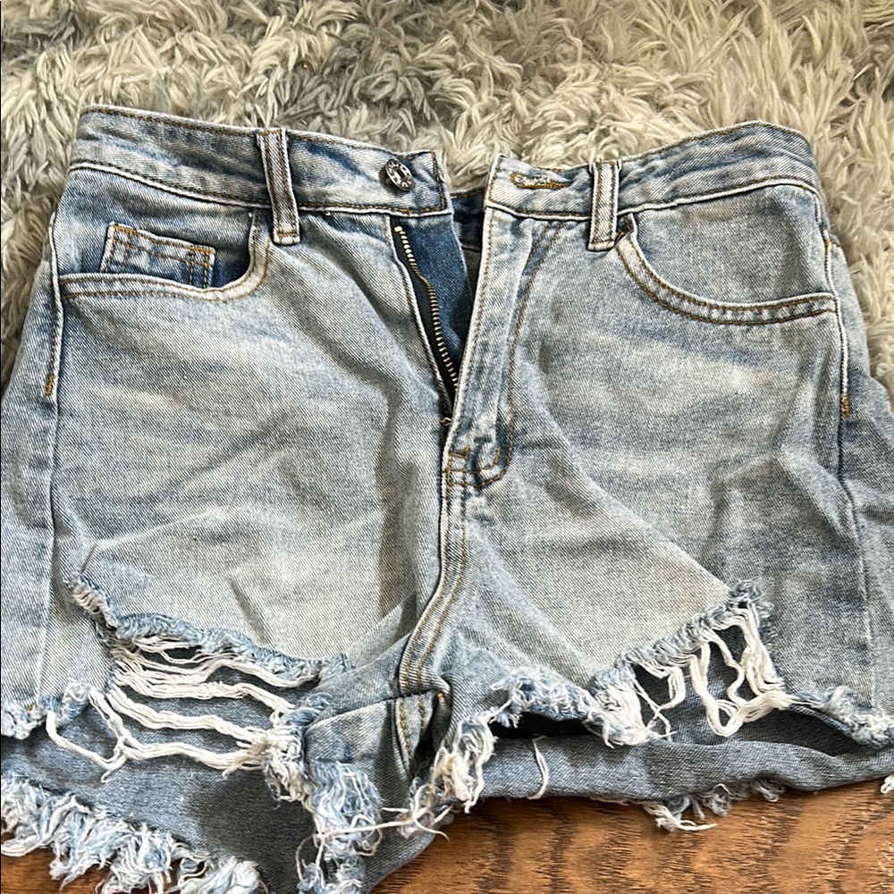 Distressed Denim Women Shorts